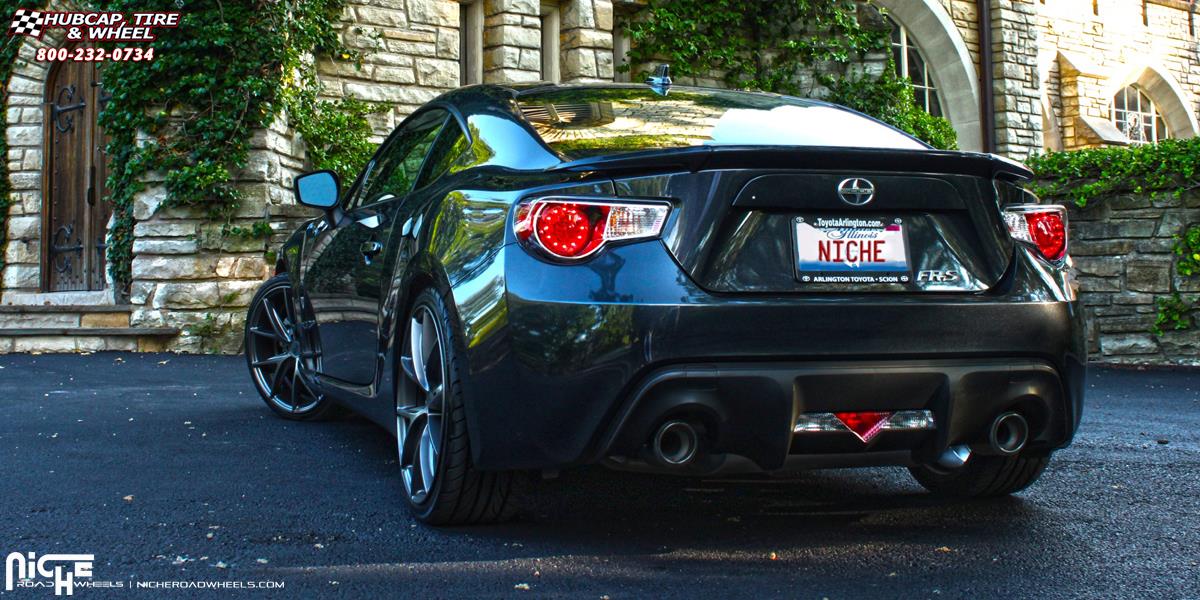 vehicle gallery/toyota frs niche misano m116 19x85  Anthracite wheels and rims